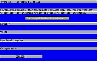 Testmaster atari screenshot